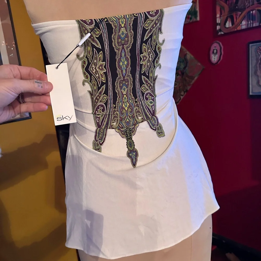 Sky Multicolor Trim Dress with Black Label - Picture 4 of 5
